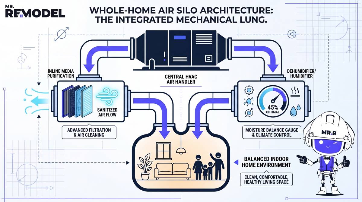 Whole-Home Air Silo Architecture infographic